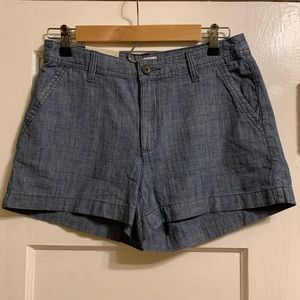 Chambray cotton shorts 3 inch inseam light, soft